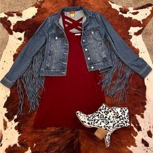 Scully Fringe Jean Jacket